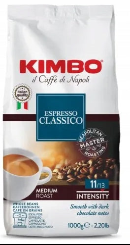 Kawa ziarnista Kimbo Espresso Classico mieszanka arabiki i robusty 1 kg
