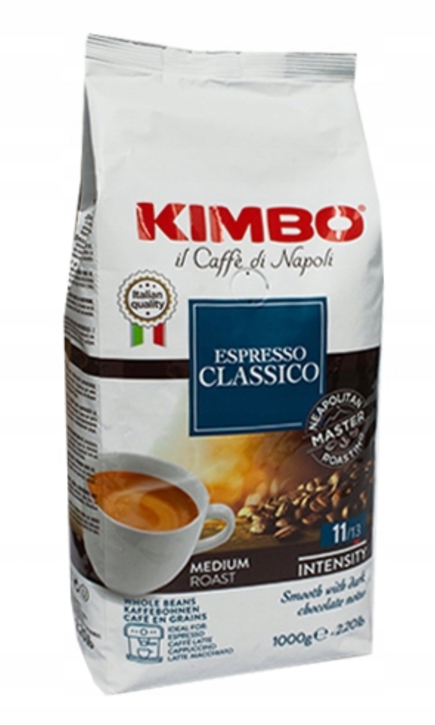 Kawa ziarnista Kimbo Espresso Classico mieszanka arabiki i robusty 1 kg